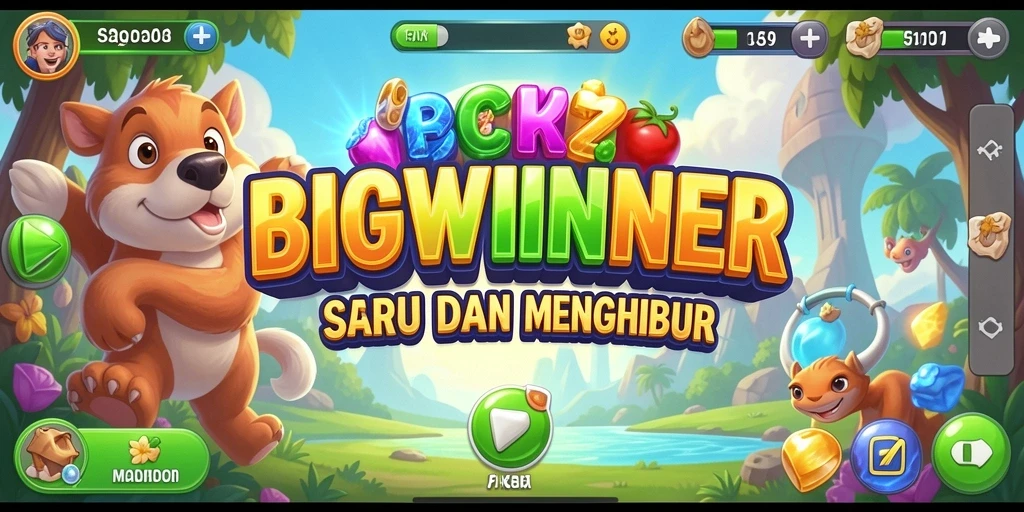 Tangkapan layar utama BIGWINNER menampilkan aksi permainan Match-3 yang mengasyikkan.