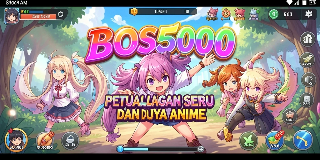 Tampilan gameplay seru dan karakter-karakter unik dalam BOS5000.