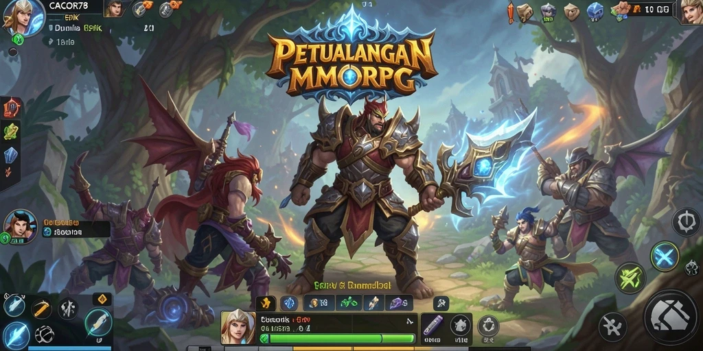 Screenshot utama CACOR78 menampilkan aksi seru dalam gameplay MMORPG.