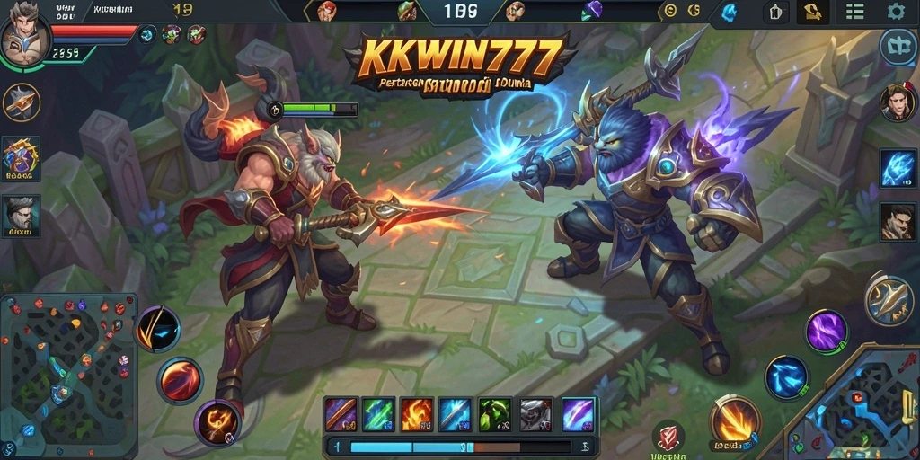 Tampilan gameplay menarik dari KKWIN777 dengan aksi pertempuran seru.