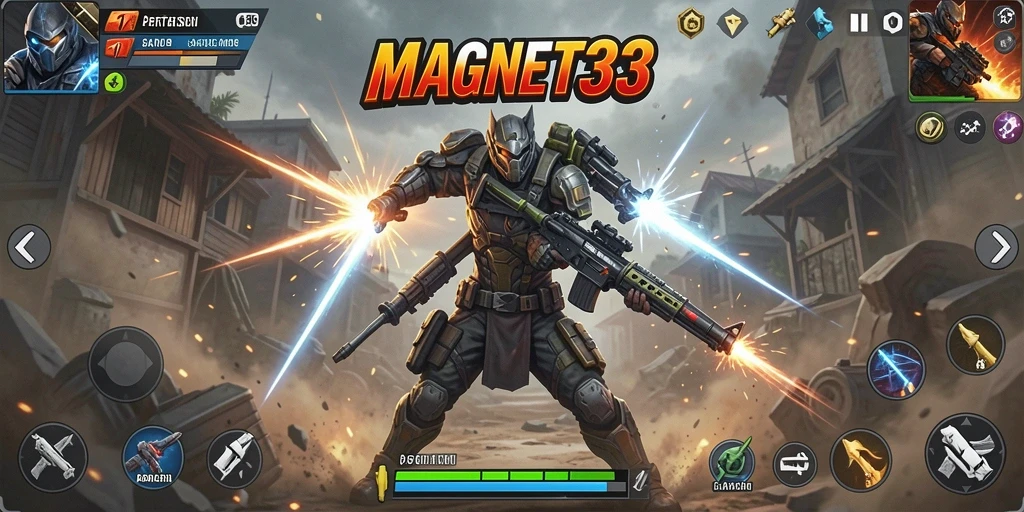 Tampilan gameplay aksi mendebarkan di MAGNET33.