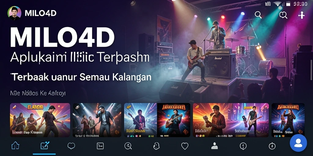Tampilan screenshot MILO4D menampilkan interaksi pengguna dengan musik.