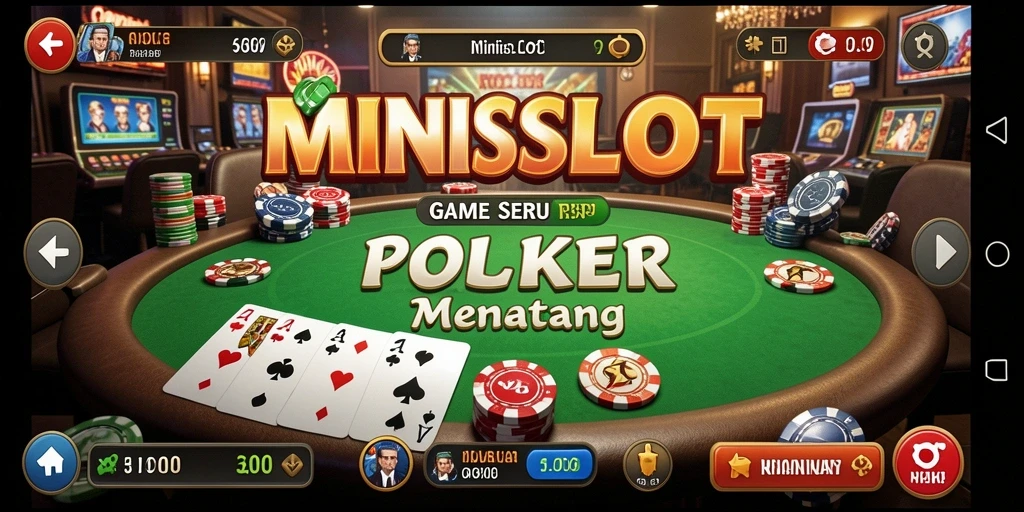 Tampilan permainan Poker yang mendebarkan dari MINISLOT.