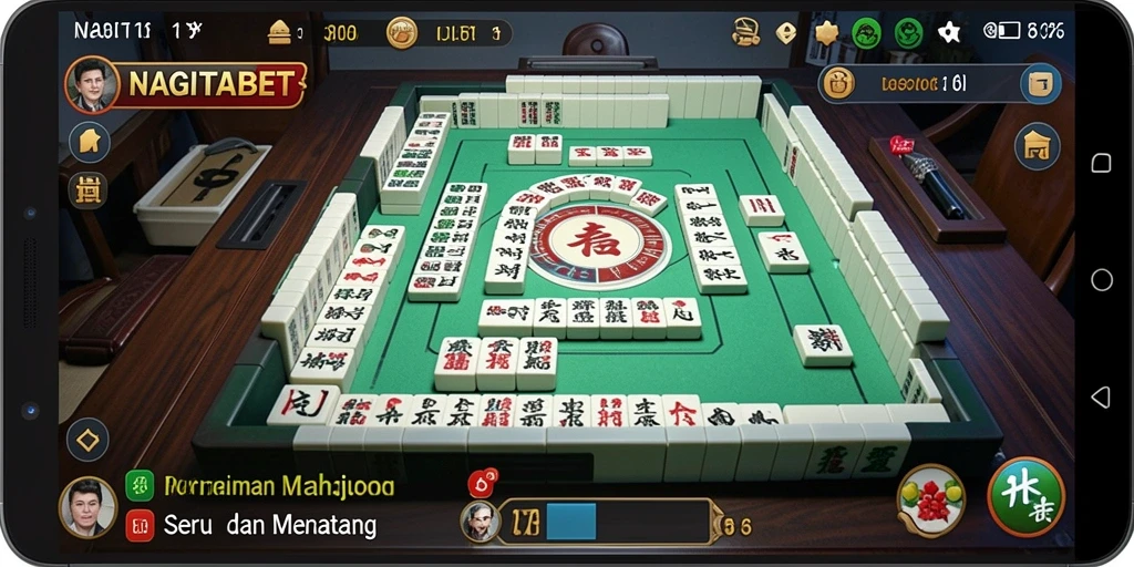Tampilan gameplay Mahjong yang menarik di NAGITABET.