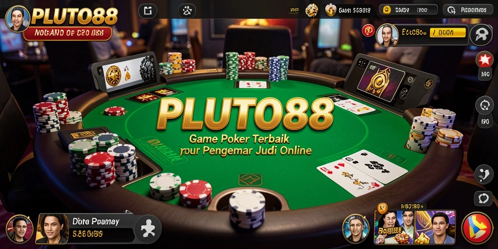 Tampilan gameplay Poker yang menarik di PLUTO88.