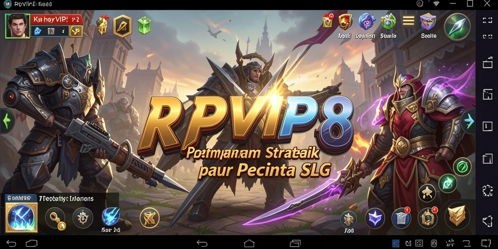Tampilan gameplay RPVIP8 yang menampilkan pertempuran strategis antar pasukan.