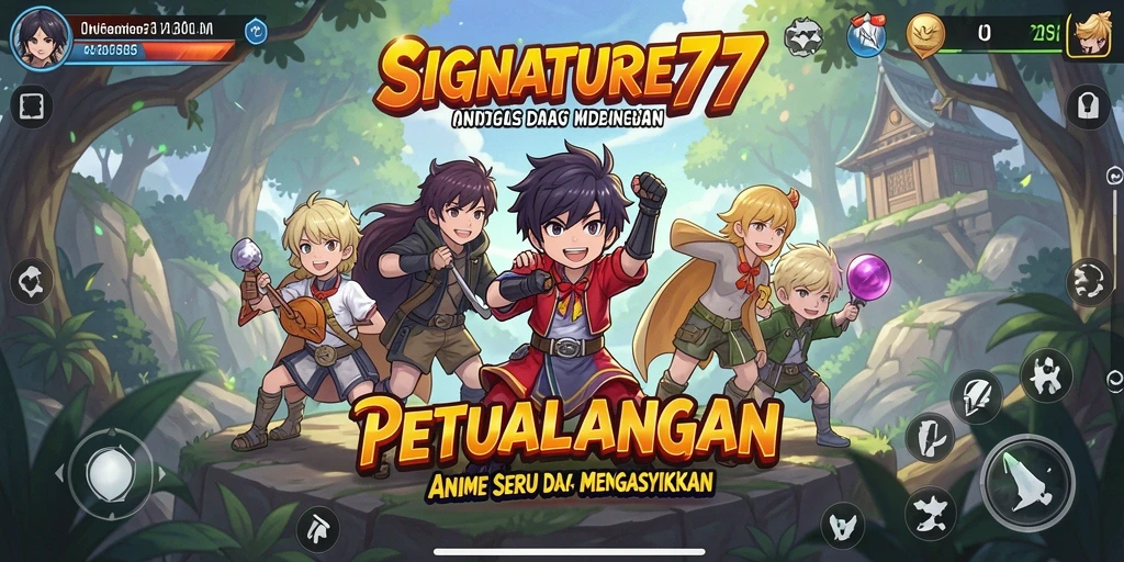 Tampilan gameplay SIGNATURE77 yang menarik dan penuh aksi Anime.
