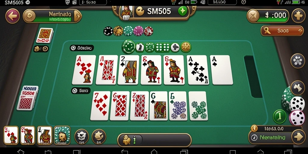 Screenshot SM605 menampilkan gameplay seru dari permainan domino.