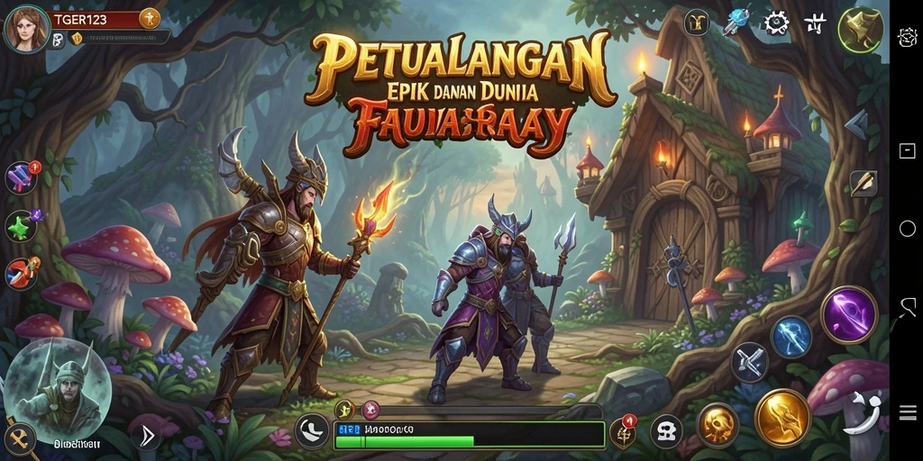 Tampilan gameplay RPG yang mendebarkan di TGER123.