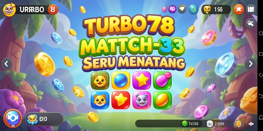 Gameplay TURBO78 dengan kombinasi warna-warni mengasyikkan.
