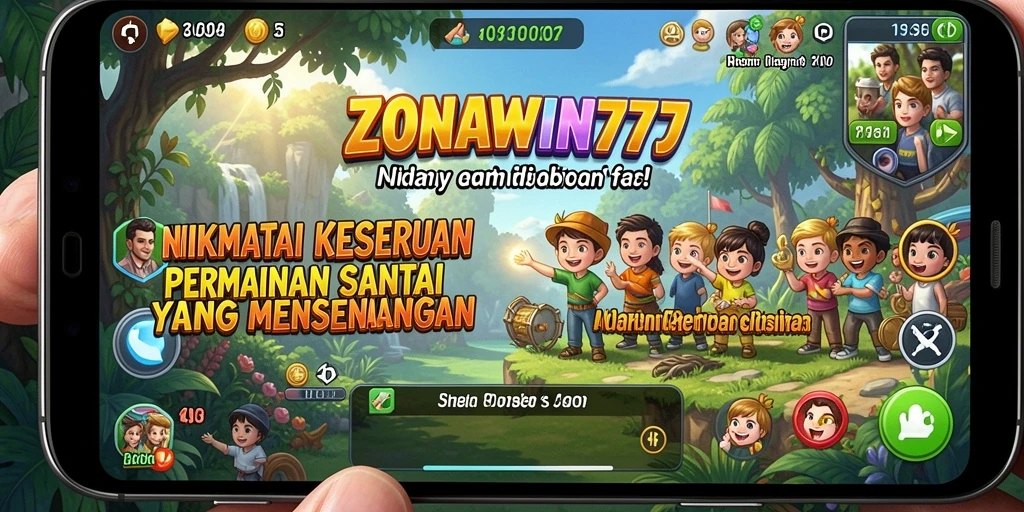 Tampilan menarik dan ceria dari gameplay ZONAWIN777 yang mendebarkan.